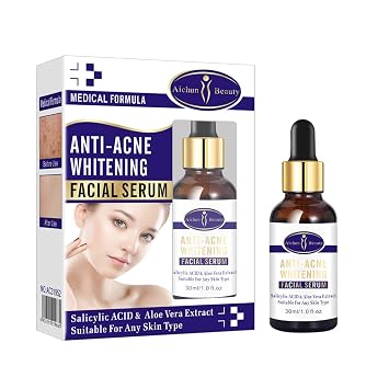 AICHUN BEAUTY Anti-Acne Facial Serum Aloe Vera Extract Salicylic Acid Repairs Damaged Skin 30ml