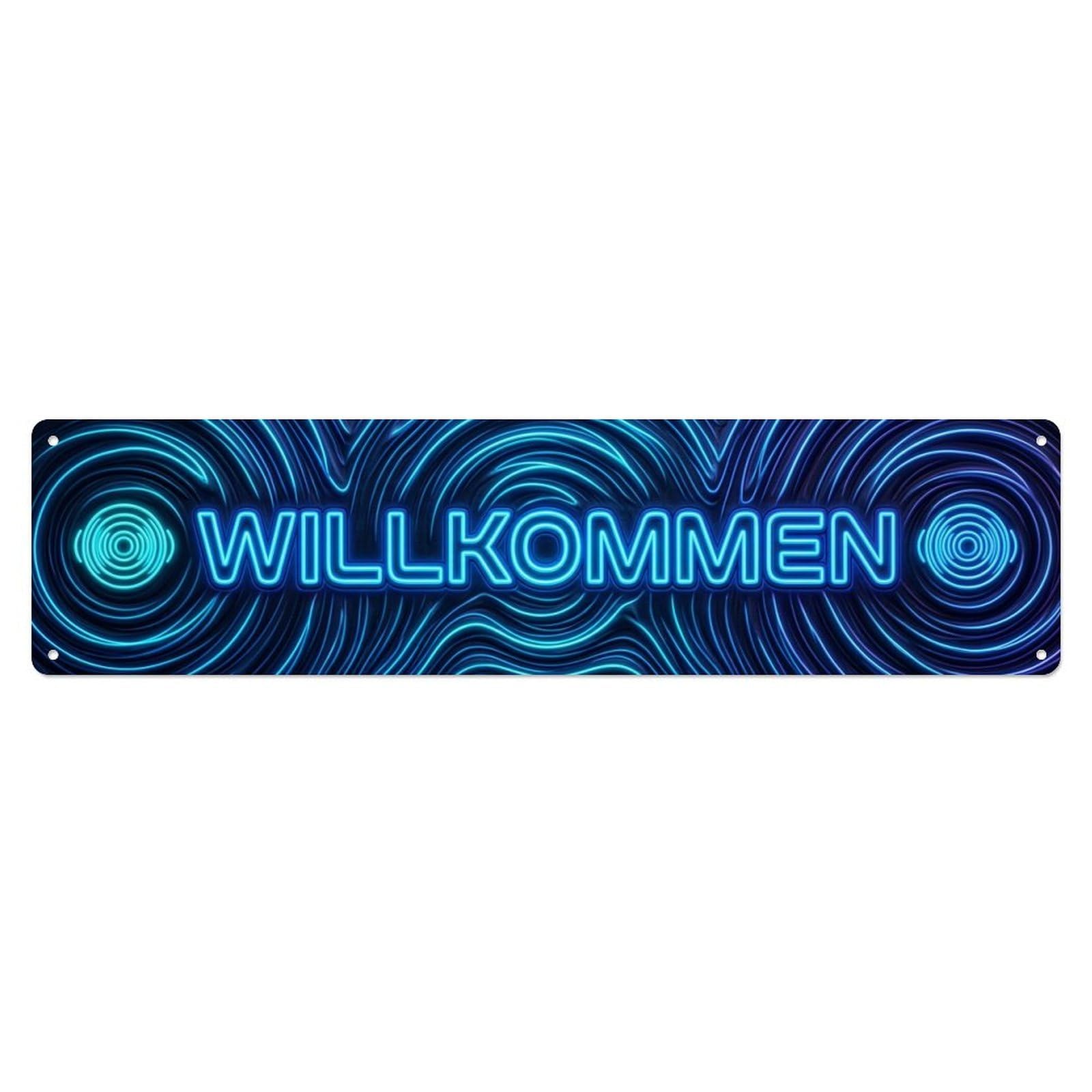 Neon Neon Gravitational Wave Welcome Metal Tin Sign