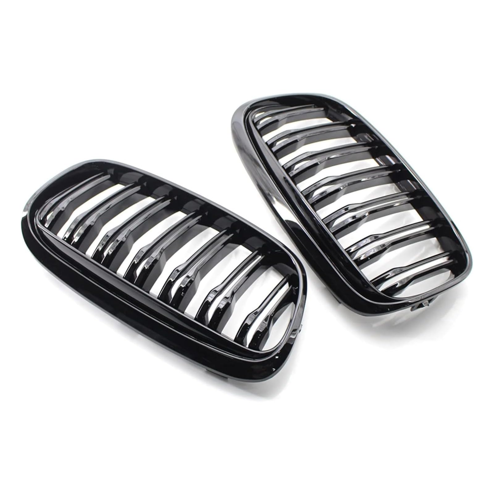 F45 Kühlergrill für BMW 2er F45 218i 220i Touring Nieren Doppelsteg Sport Kühlergrill Glanz Schwarz 2014 2015 2016 2017 2018
