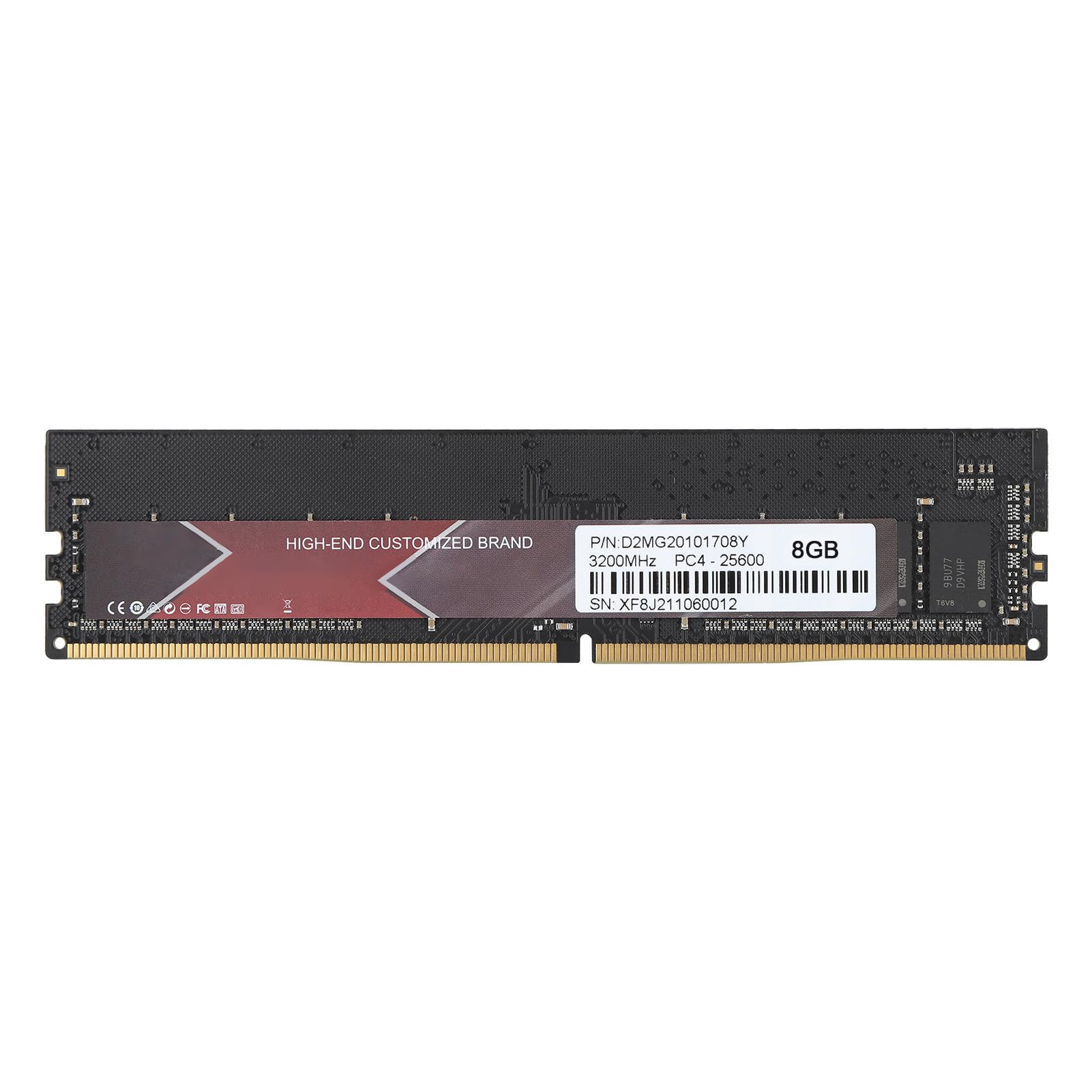 DDR4 RAM Wysokowydajna Aluminiowa pamięć Stacjonarna do DDR4-3200 MHz PC4-25600, Stop Aluminium, 16 GB (8 GB)