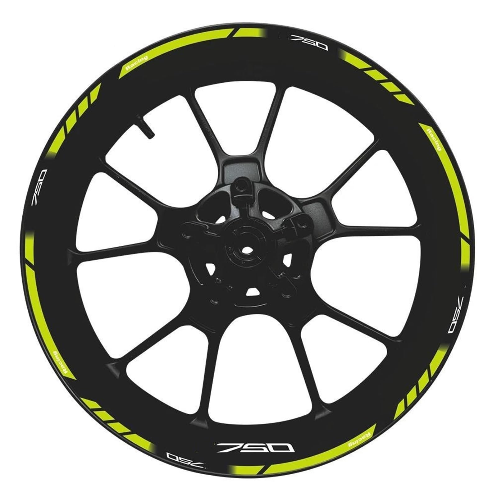 Motorcycle Rim Decal Decoration Set 17 Inch Wheel Hub Z 750 Reflective Waterproof Sticker for Kawasaki for Z750(Color4)