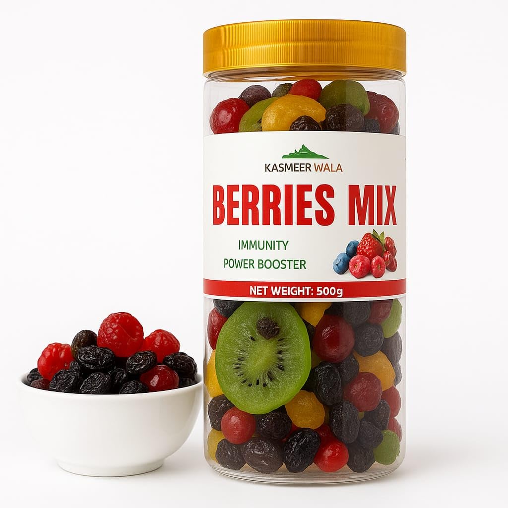 Kasmeer Wala Berries Mix | Immunity Power Booster | Premium Dried Berry & Fruit Blend | Antioxidant-Rich Healthy Snack - Size - 1Kg-image-45