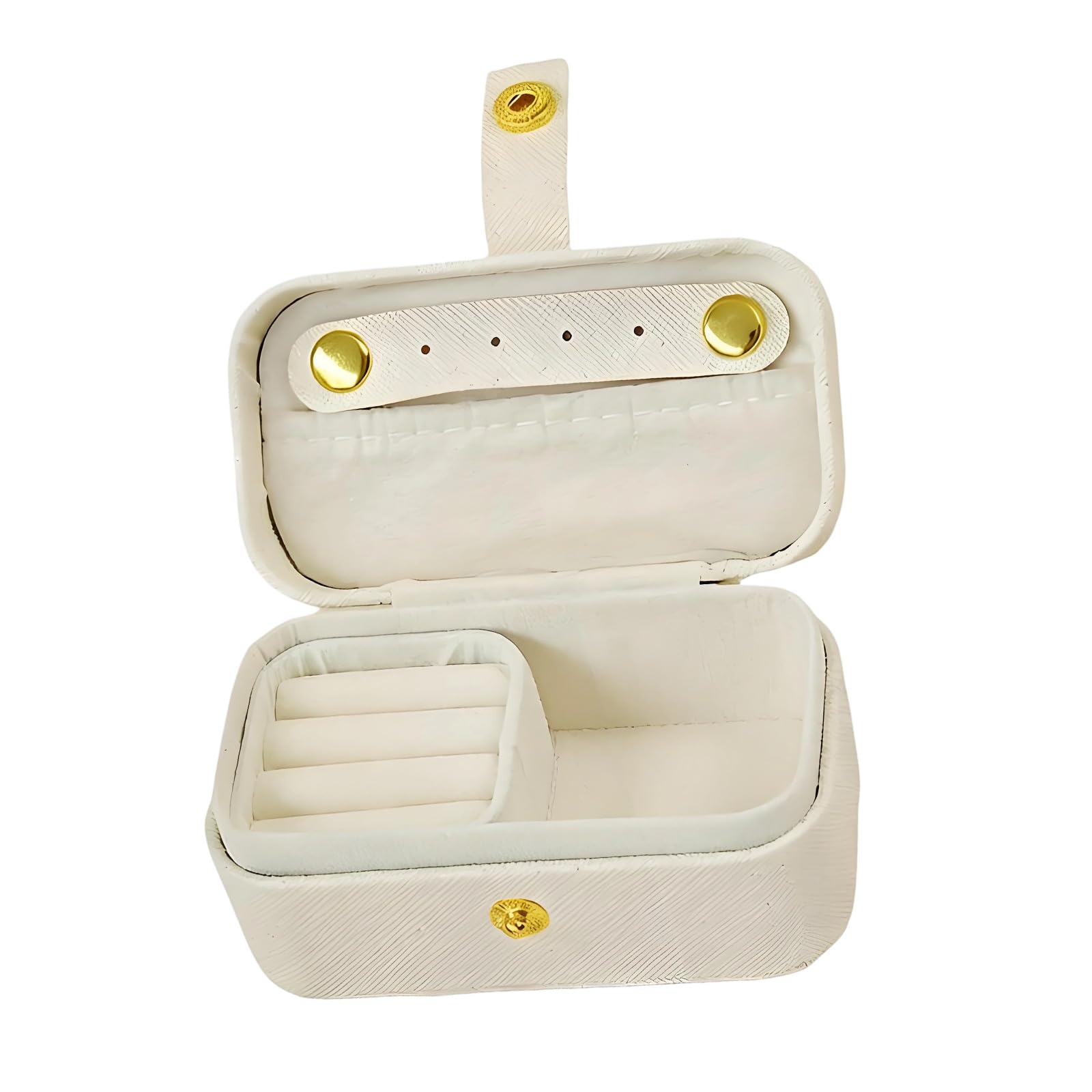 PANGBOER Jewelry Organiser with Flipping Lid and Customizable Compartments Efficient Space Saving Storage Box Lid Top Jewelry Box