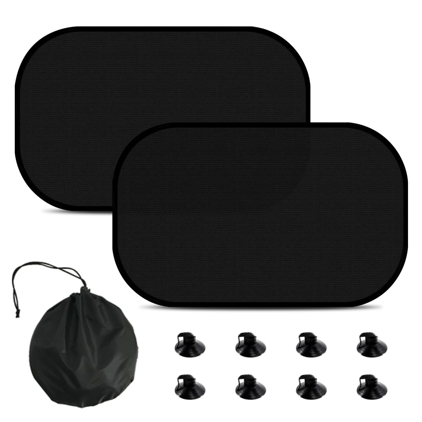 FINEVERNEK Parasol Coche Infantil Lateral, 2 Unidades Parasol de Coche Bebé,Protección UV/Ultra-Oscuro,Coche Sun Shade con Ventosa, Autoadhesivo,50 * 30cm