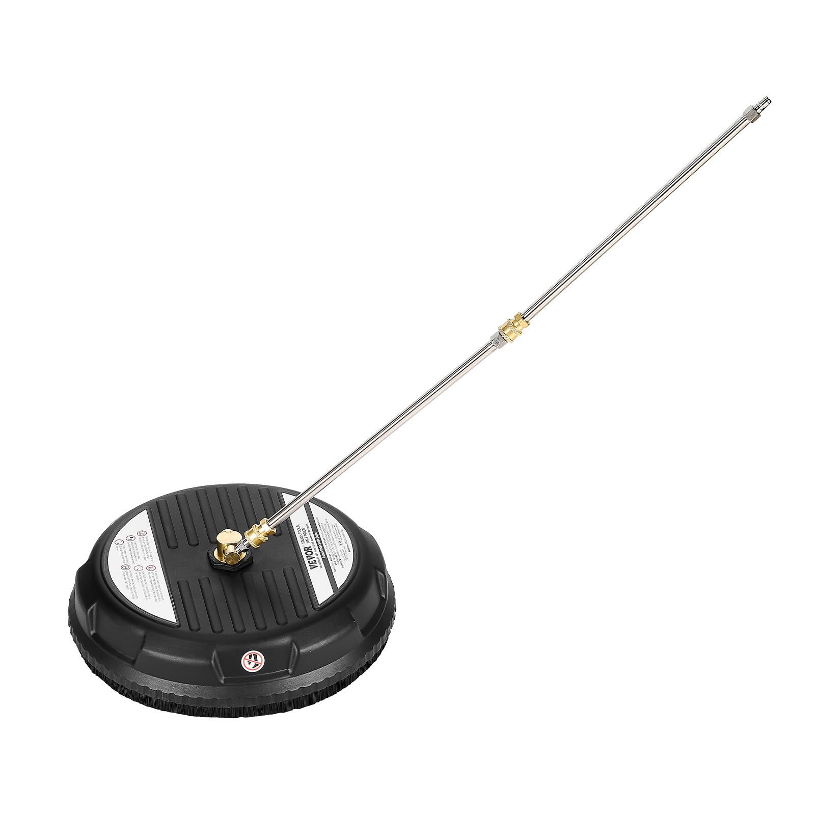 VEVOR 38.1 cm myjka ciśnieniowa do czyszczenia powierzchni, plastikowe nasadki do myjki ciśnieniowej z 4 kółkami, maks. 3000 PSI, szybkozłącze 1/4, 2 dysze natryskowe, 2 przedłużone różdżki na