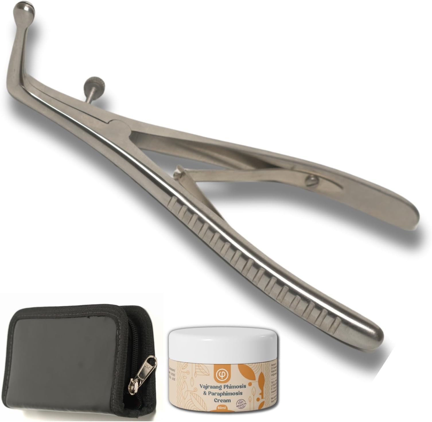 GlanPro - Stretching Tool for Phimosis | Ergonomic & Safe to use | with Phimosis Cream and Safe Pouch and Stopper | Works on pinhole Phimosis to Type 1