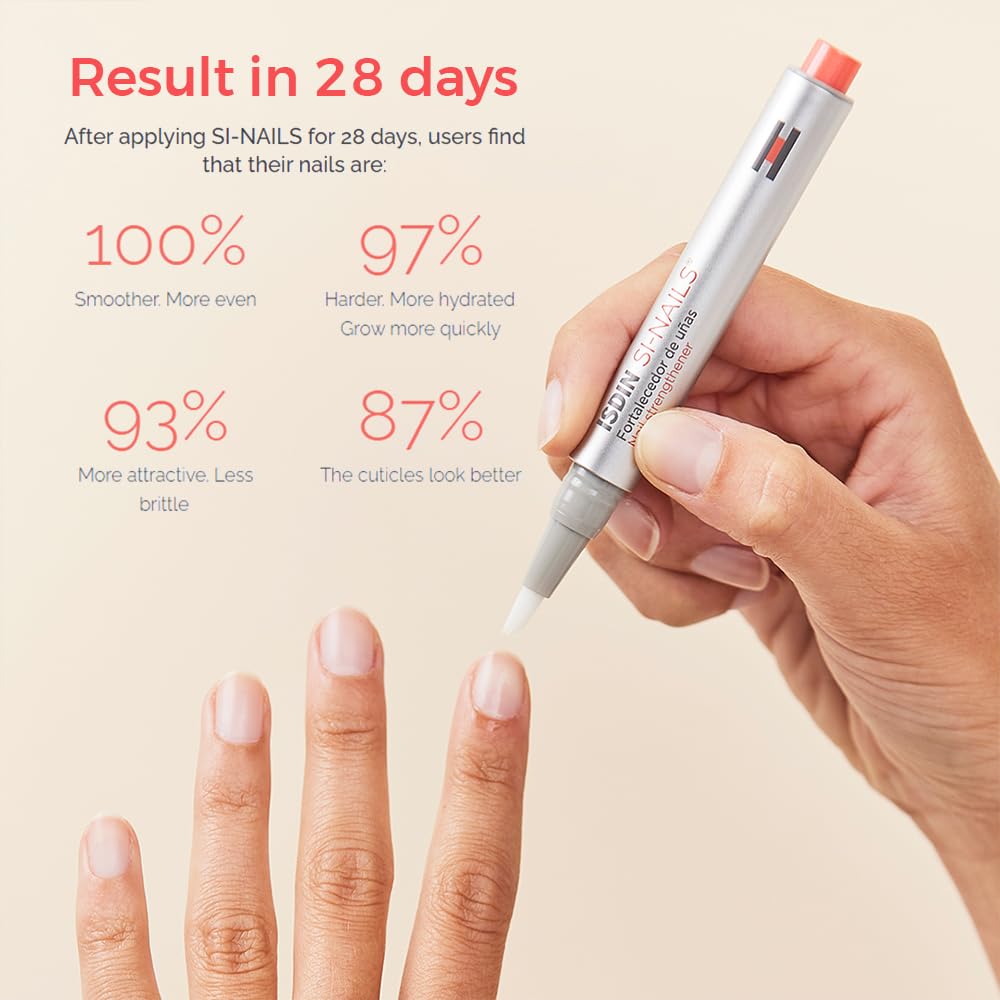 ISDIN SI-NAILS - Fortalecedor de uñas para uñas saludables, hidrata las uñas y cutículas, endurece las uñas y promueve el crecimiento de las uñas
