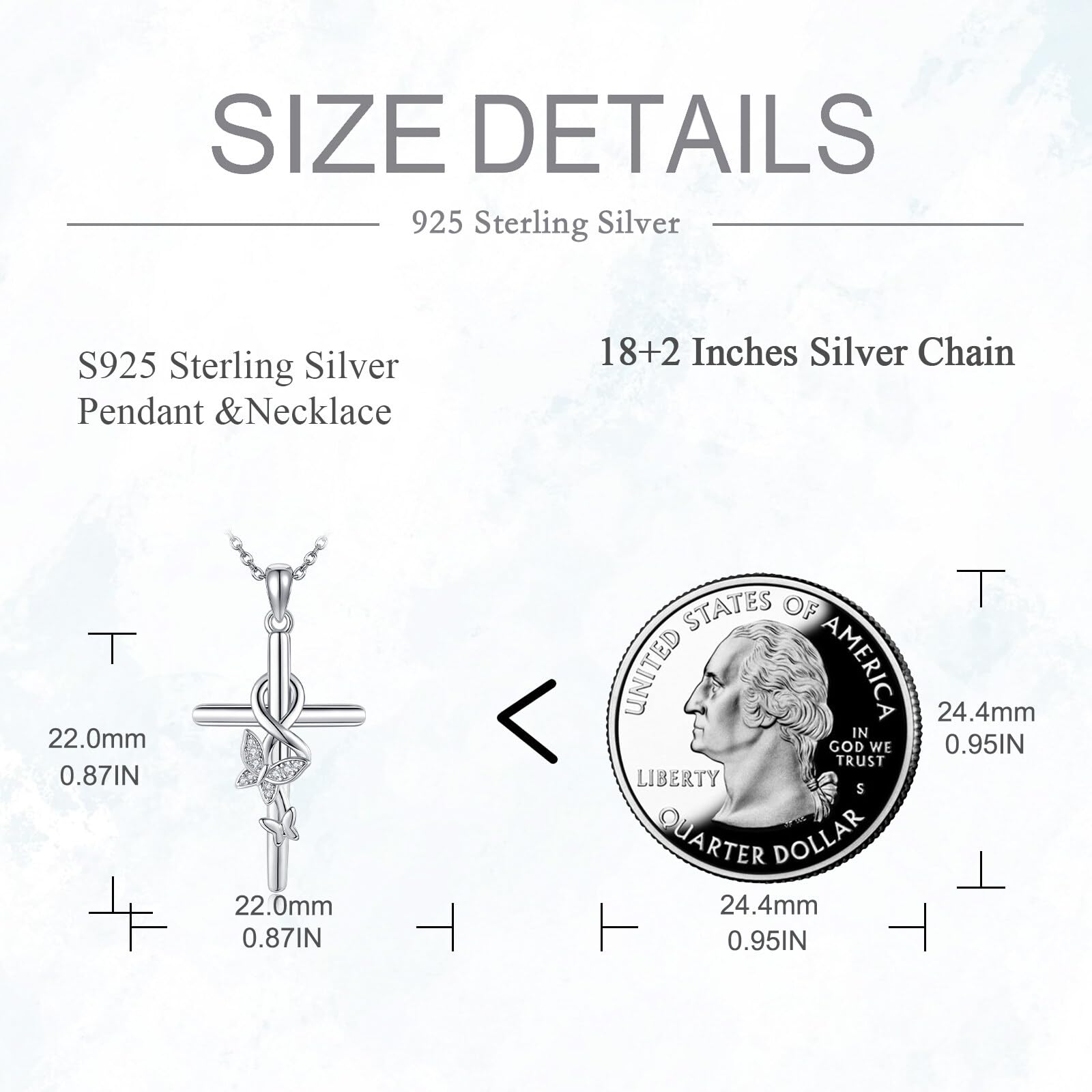 POPLYKE Kreuz Halskette für Frauen Sterling Silber Kreuz Schmuck für Mama Frauen Herren