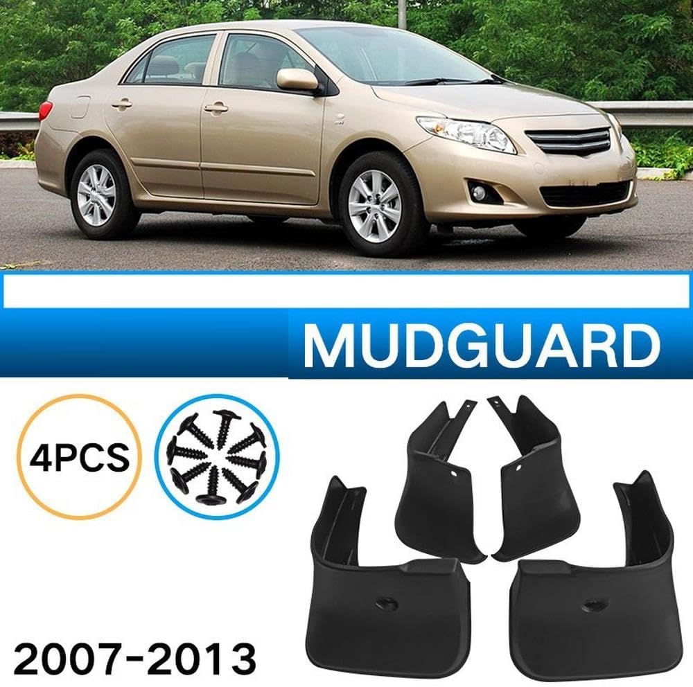 Car Splash Proof for Toyota Corolla AE140 2007 2008 2009 2010 2011 2012 2013 Front & Rear Wheel Fenders 4Pcs/Set Splash Guard Mudguard