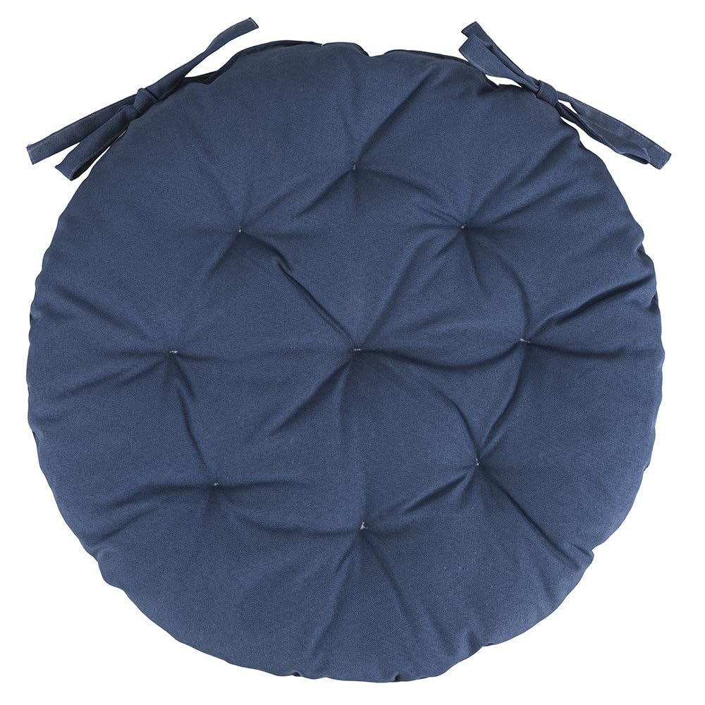 Coussin rond chaises de jardin bleu en coton outdoor contre assise dure