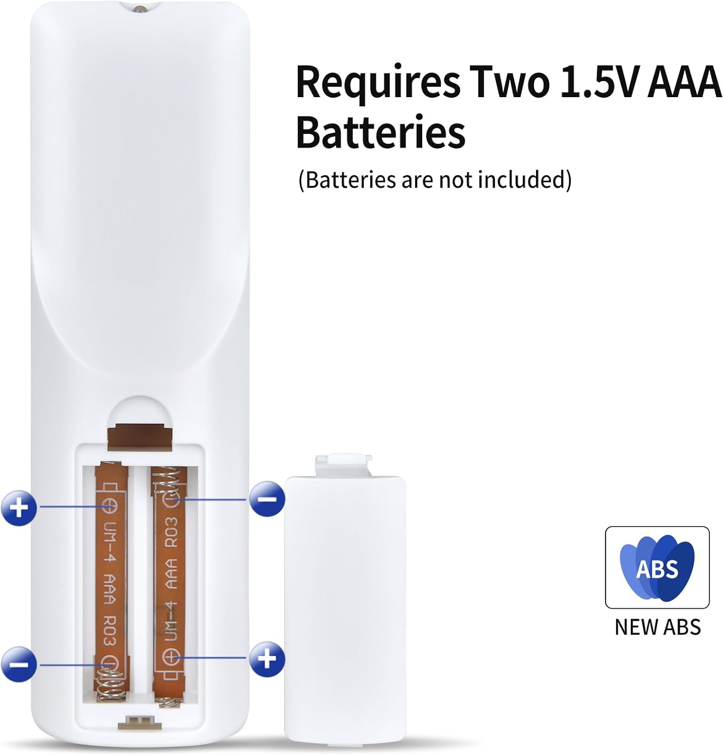Back of the RETROSUN KC-909 remote control showing the battery compartment and AAA battery insertion