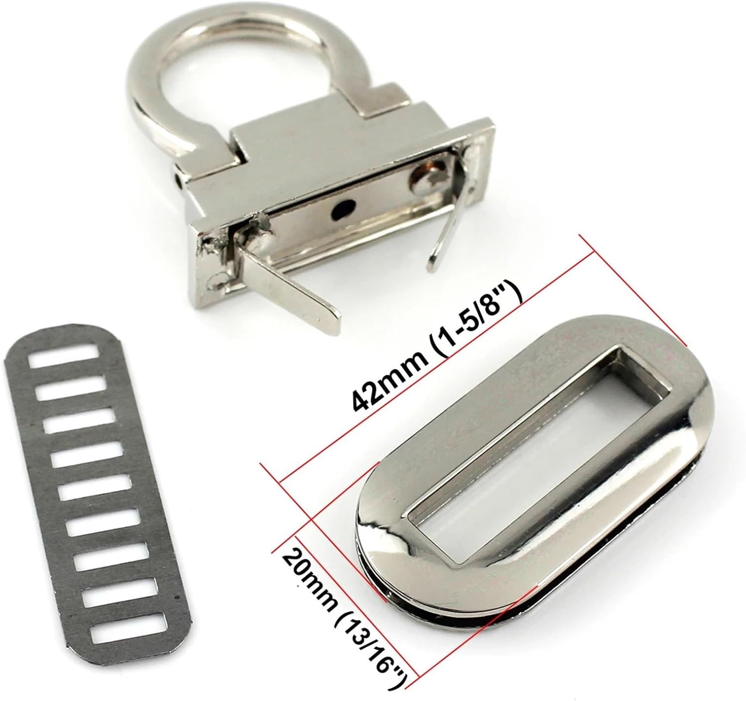 Metal Folding Lock Oval Shape Clasp Closure Accessories 42mm 1Pcs(D)