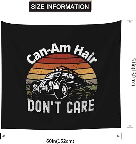 Miniatura 9 de Can Am Hair Don't Care Tapices para colgar en la pared, para decoración del hogar, dormitorio, decoración de fiesta, 60 x 51 pulgadas