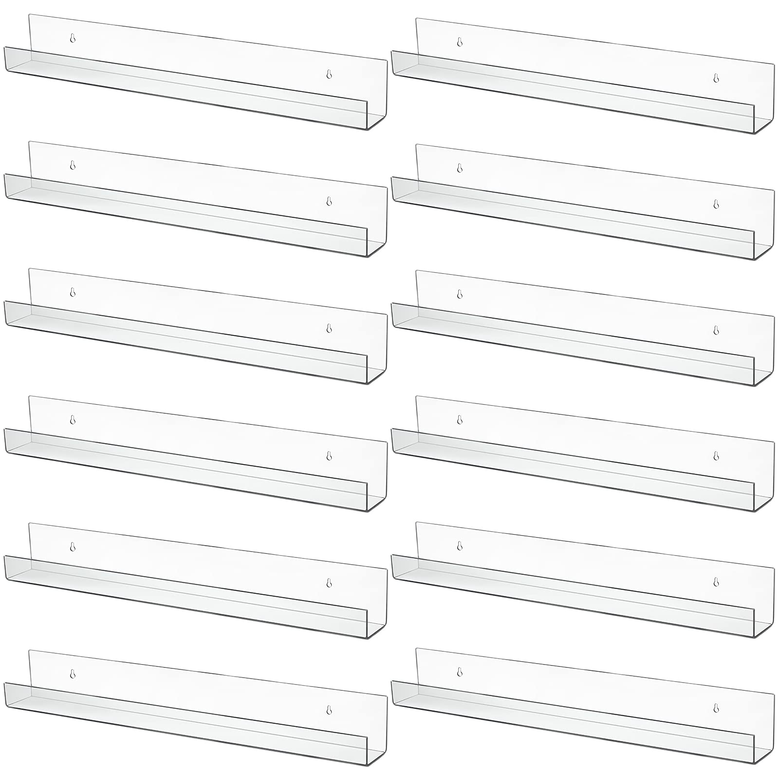Buy Jetec Acrylic Floating Shelves for Wall Clear Wall Bookshelf for