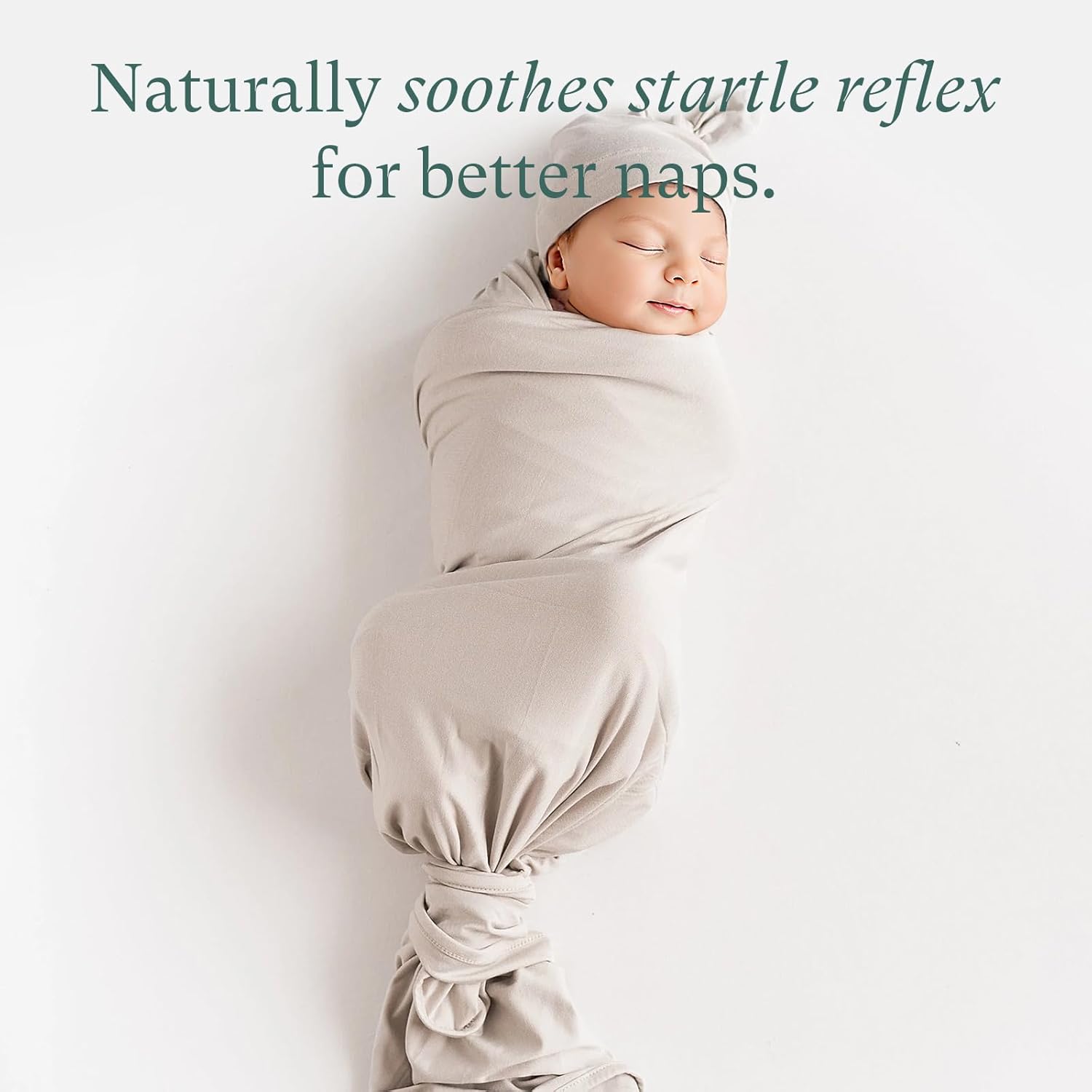 PurComfy Supersoft Swaddle Blanket, Premium Bamboo Viscose Baby swaddling Blankets for Newborns, Lightweight & Breathable Swaddle Blankets for Boys and Girls, 47” x 47”, Neutral Baby Essentials - Image 3