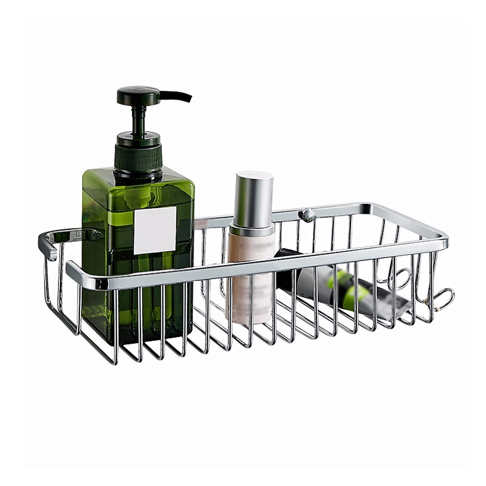 Estanteria Ducha Estante de contenedor de almacenamiento de canasta de alambre, estantes flotantes Estantes de almacenamiento montados en la pared for cocina, baño (acero inoxidable) Estante Ducha/Bal