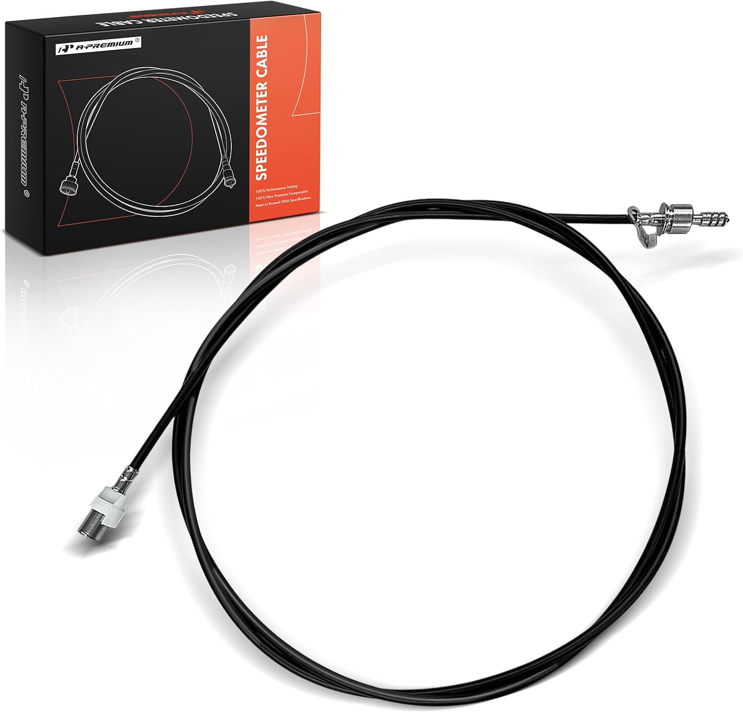 A-Premium 118 inch Speedometer Cable Compatible with Ford F-250 1973-1979, F-350 1973-1974 1977-1979 1982-1985, E-100 Econoline 1980-1983, E-150 Econoline 1980-1985, E-250 E-350 Econoline Club Wagon