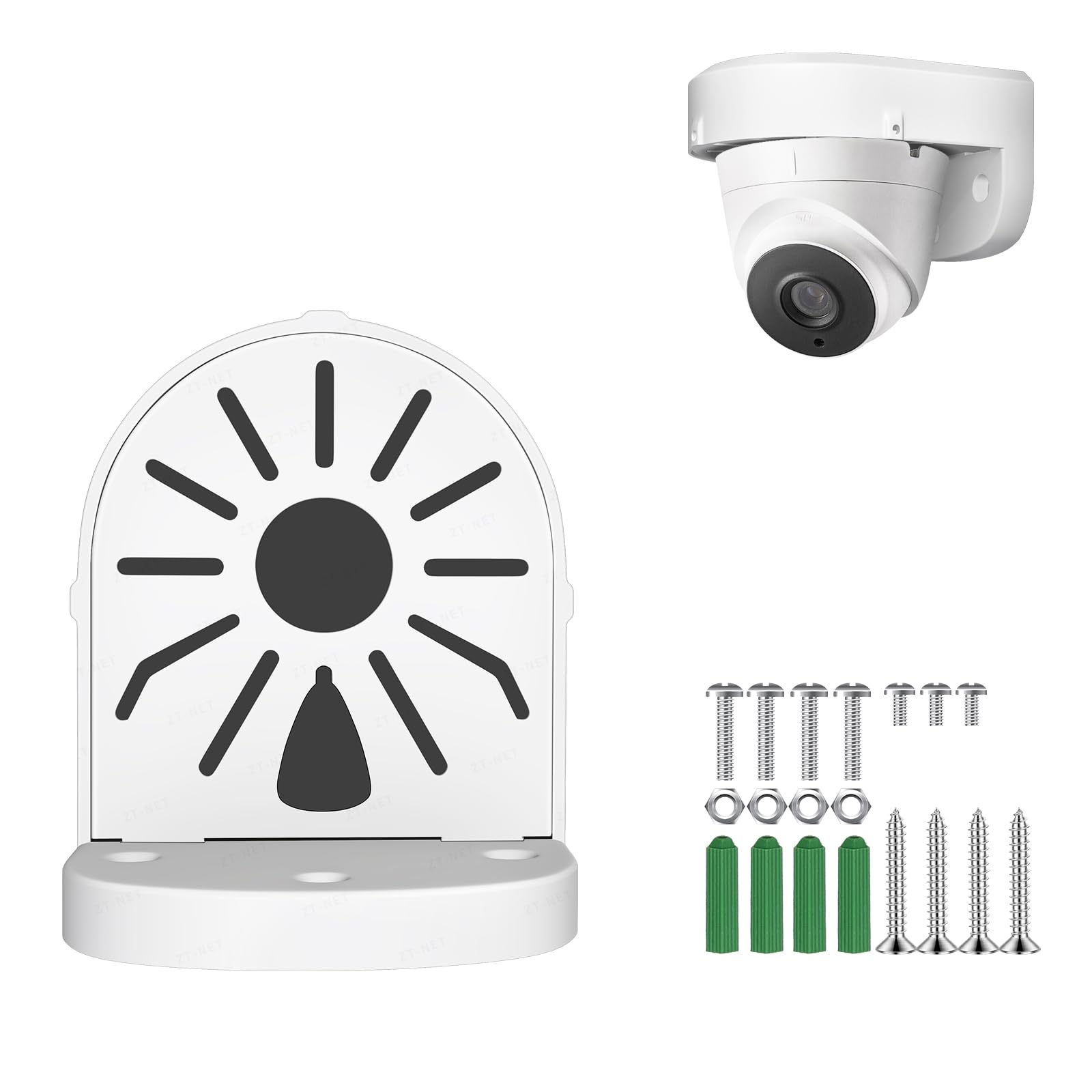 ZT-NET Universal Dome Camera Wall Mount Bracket, Deep Base Junction Box with Cable Management
