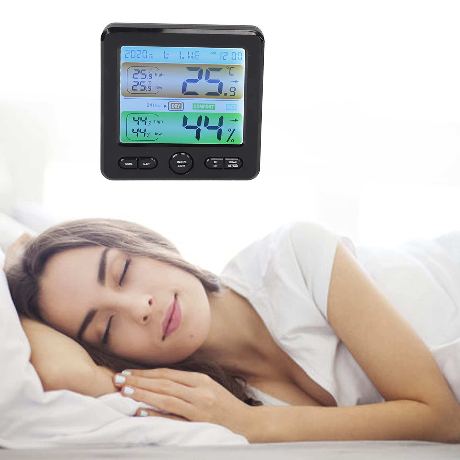 Amazon.co.jp: 正確な屋内デジタル温度計 – カラーアラーム表示と家庭