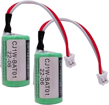 2 PCS CJ1W-BAT01 Li-Ion Battery 3V PLC CP1H CP1L CR14250SE-R Non-Rechargeable Disposable Lithium Battery