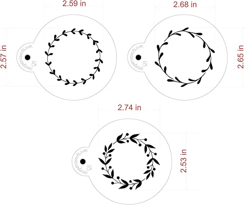 Miniatura 5 de Juego de plantillas de galletas de Vine Wreaths C1025 de Designer Stencils