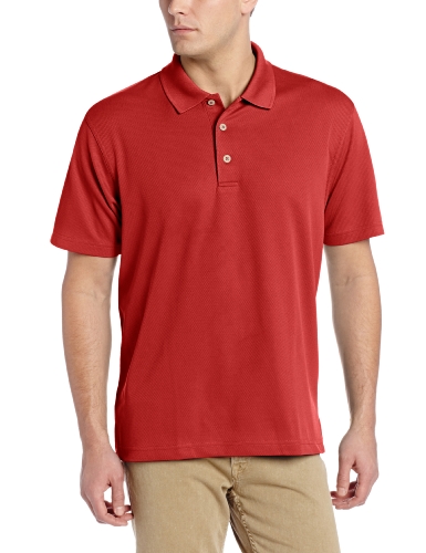 Cubavera Men's Traditional Textured Performance Polo Shirt