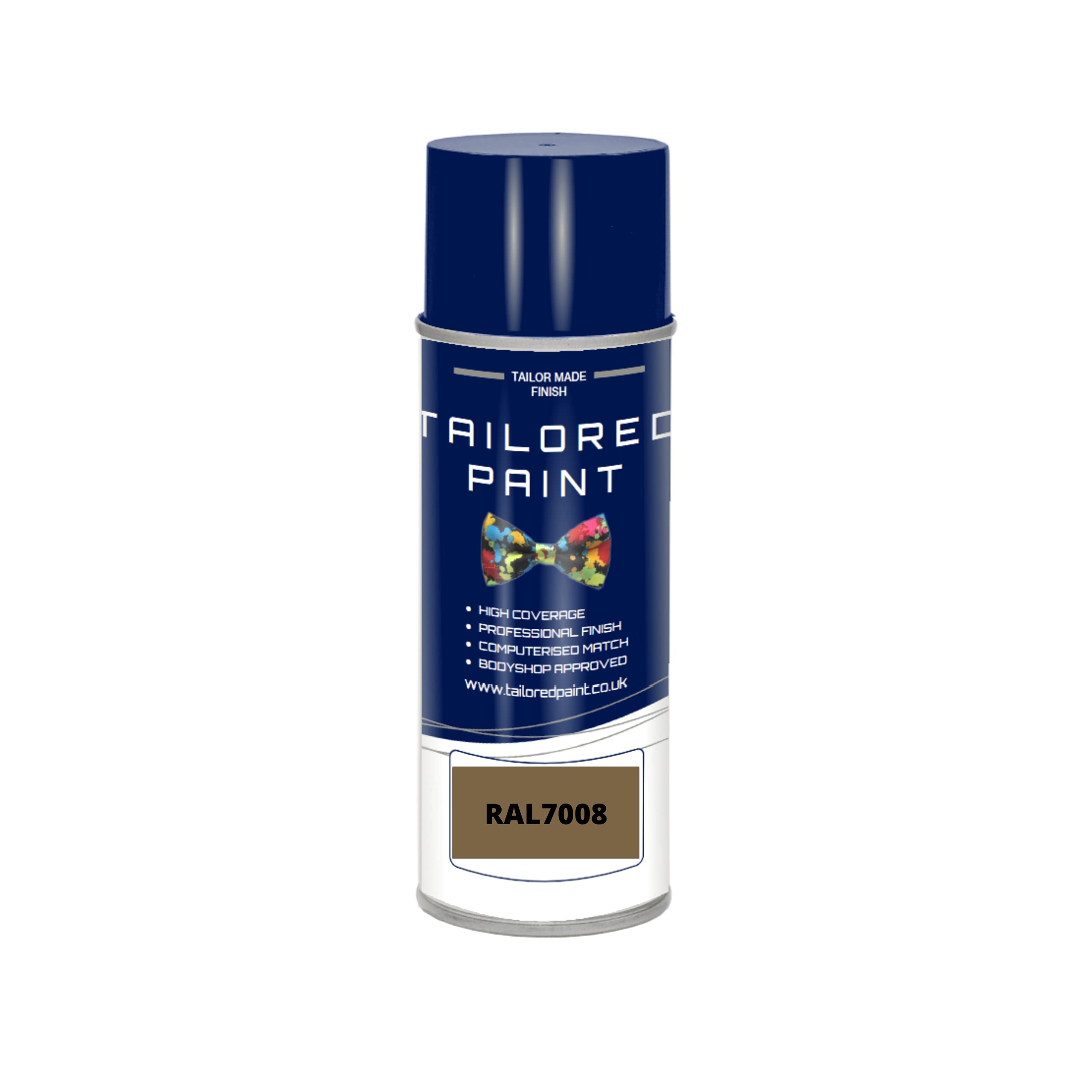 RAL 7008 Khaki Grey MATT Aerosol Paint Can Direct MATT Paint For Wood, Metal, Plastic, PVC, UPVC, Fascia Boards - Indoor & Outdoor