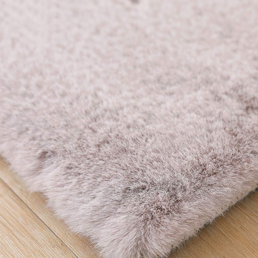 Tapis de salon doux et épais 3 cm | Moquette de chambre bicolore 80x200cm