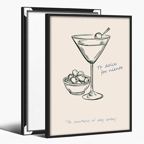 Miniatura 19 de Arte de Pared Vintage Extra Dirty Please Martini Cóctel Arte de Pared Carrito de Bar Arte de Pared Cóctel Martini Trendy Póster Estético Pósteres