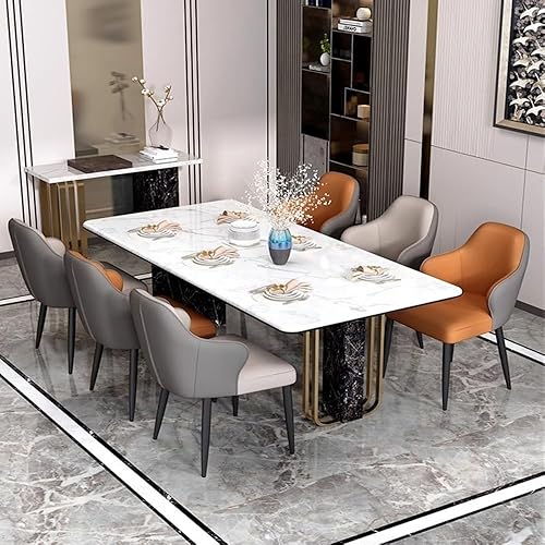 Miniatura 2 de Sillas de comedor, modernos sillones tapizados con respaldo para sala de estar, comedor, sillas para comedor (naranja)
