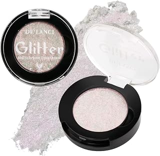 Afflano Eyeshadow with Glitter - Sparkling Shimmer Intense Changing Duo Chrome, Holographic Highly Pigmented Multichrome, Chameleon Pink Face Highlighter