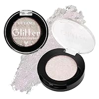 Vista 14 de Afflano Sombra de ojos única morado-dorado brillante, sombra de ojos multicolor cromo duo, sombra de ojos holográfica con purpurina, cambio