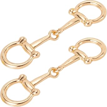 Joez Wonderful Horsebit Silk Scarf Buckle, Simple Metal Scarf Rings, Horsebit Clasp for Women