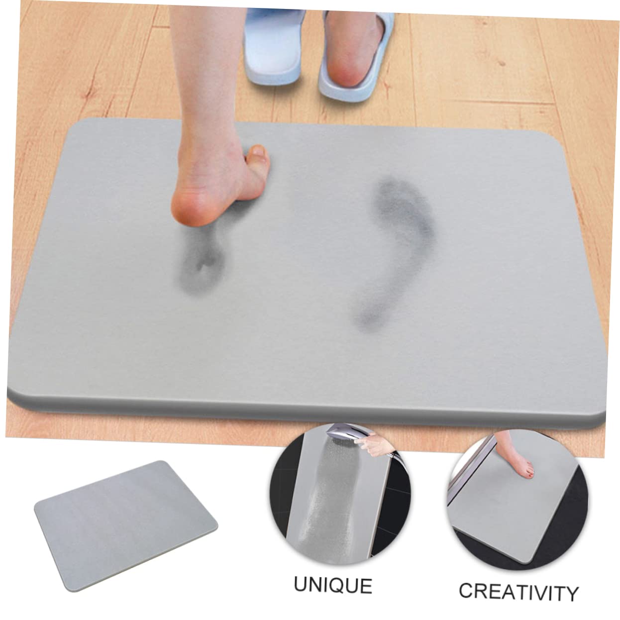 LABRIMP Tappeto da Bagno Antiscivolo Assorbente, Diatomite, Design Semplice