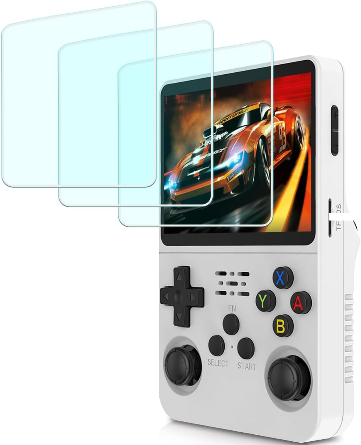 [3Pack]Screen Protector for R36MAX /R36 Max (R36 MAX Retro)Game Console (for Accessories), 0.3mm High Definition 9H Hardness Optical LCD Premium Glass Cover Anti-Scrach Anti-Bubble Anti-Dust