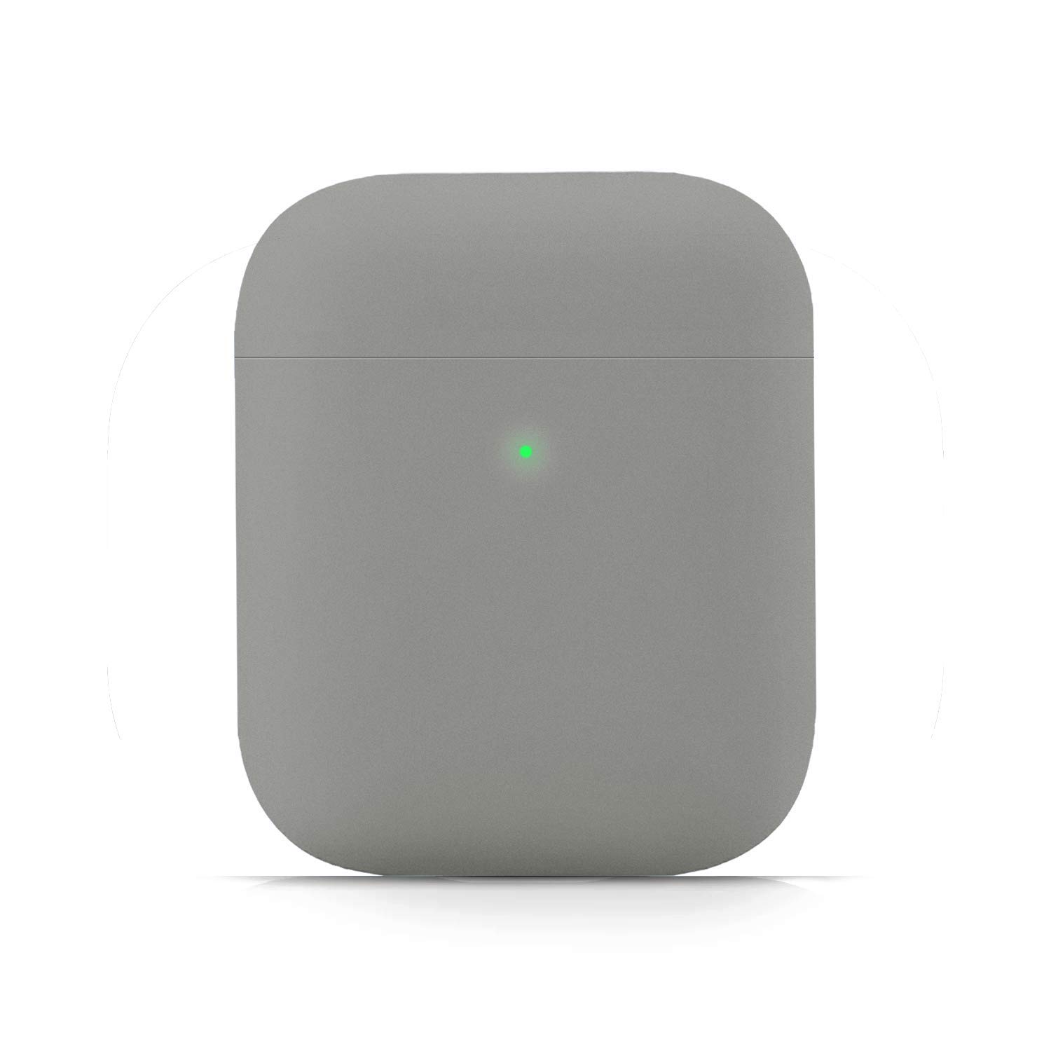 Techlicious - Silky Soft Shock Proof Protective Silicone Cover Case Skin for AirPods (Original, Gen 1, Gen 2) - Wireless Charging Compatible - Slate