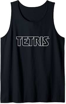 18x様TETRIS TEXT TANK TOP IN WHITE Amazon.com: Tetris White Line Art Logo Tank Top : Clothing