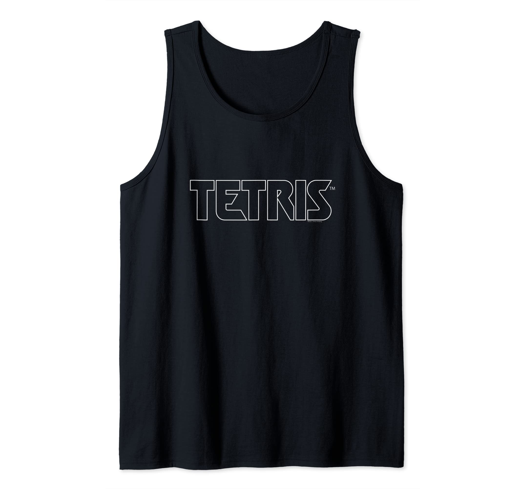 18x様TETRIS TEXT TANK TOP IN WHITE Amazon.com: Tetris White Line Art Logo Tank Top : Clothing
