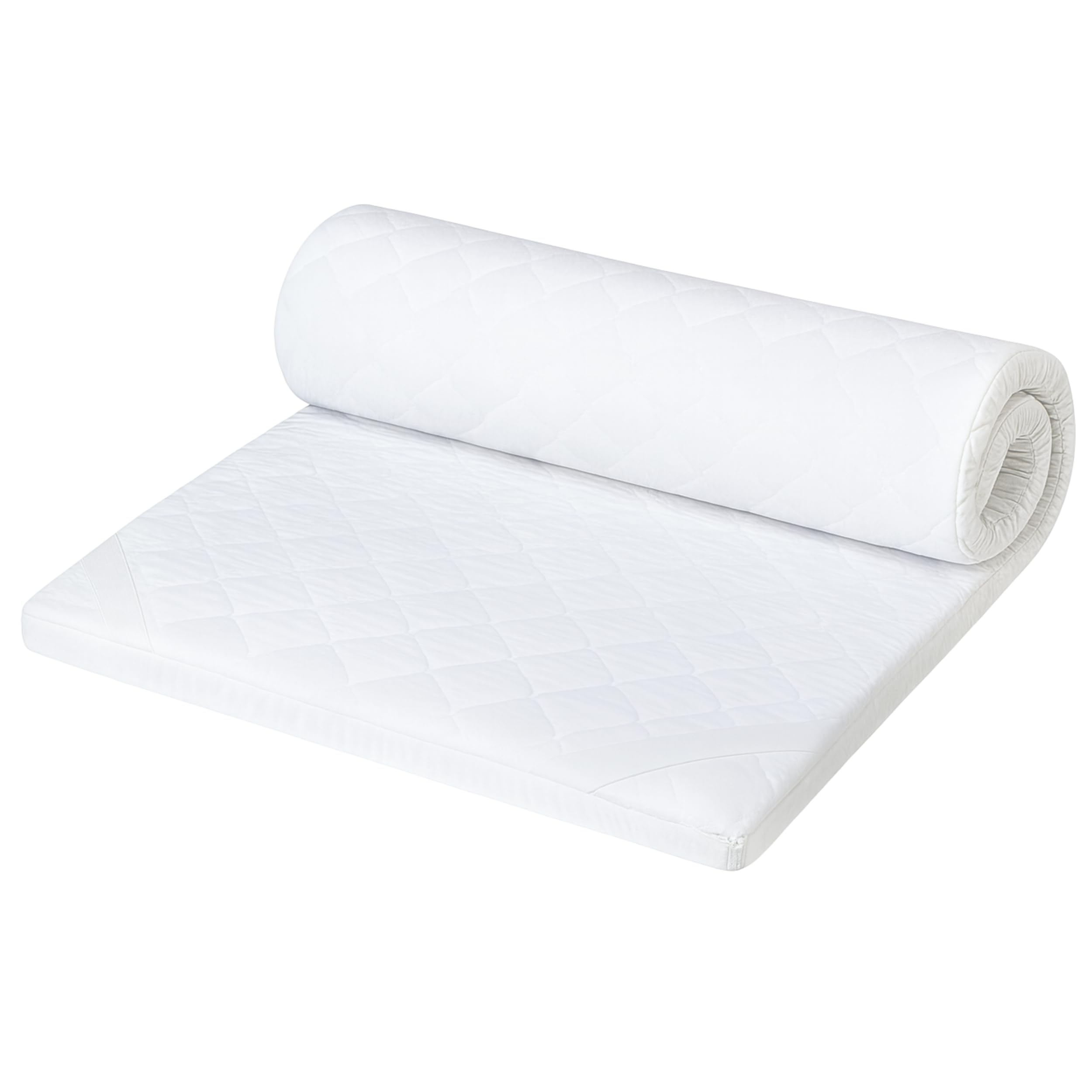 Surmatelas 130 x 190 cm – 6 cm de haut avec massage Ergo 5 zones + housse hypoallergénique – Respirant