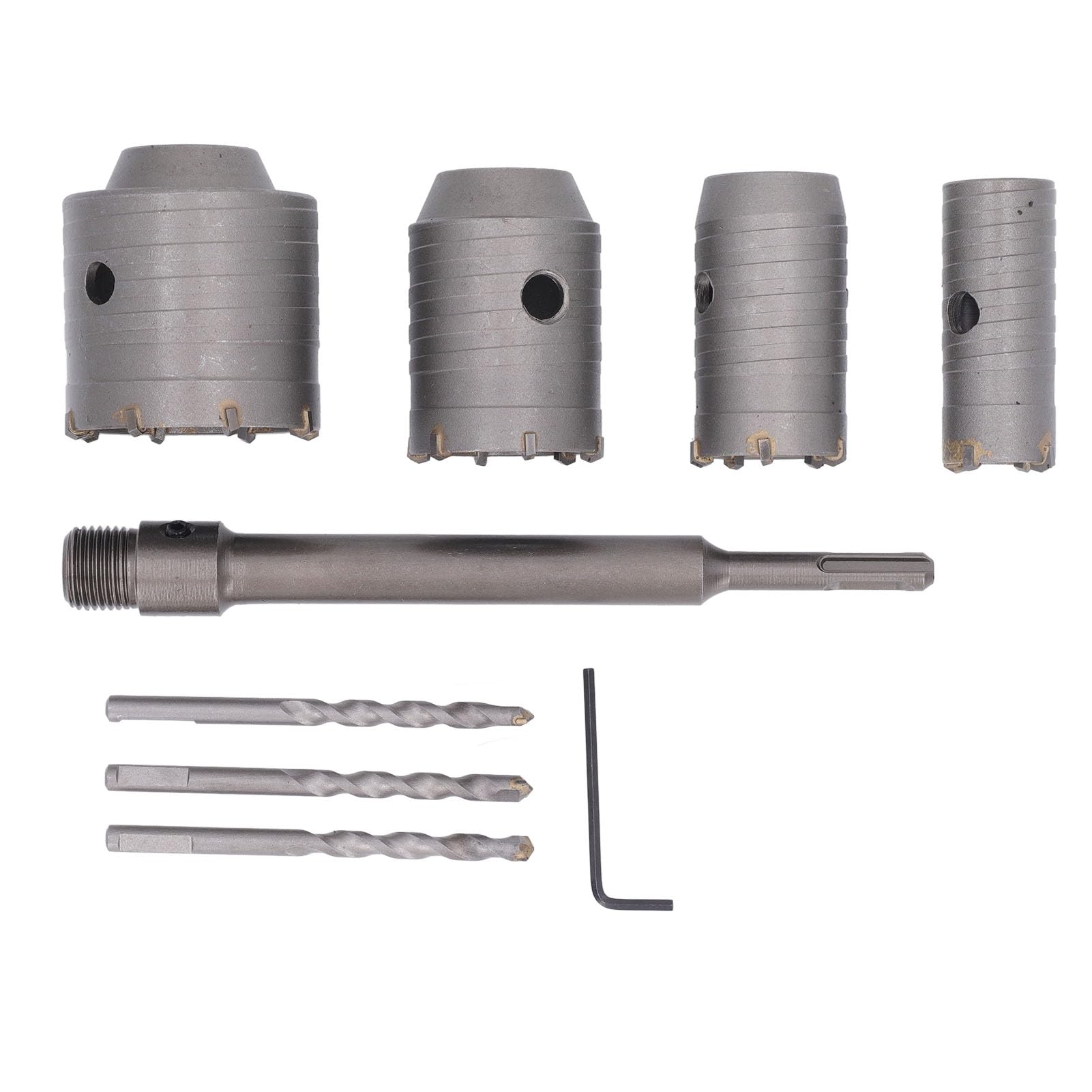 Kit a Tazza per Calcestruzzo 30mm 40mm 50mm 65mm con capacità di Foratura Ad Alta Resistenza per L'installazione di Muri di Mattoni di Cemento