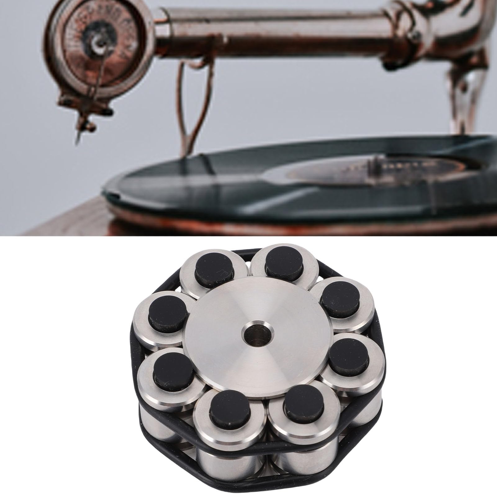 Stabilizzatore di Peso per Dischi HiFi Morsetto per Giradischi in Vinile in Acciaio Inossidabile Professionale per DJ e Amanti del Vinile Facile da Usare e Durevole