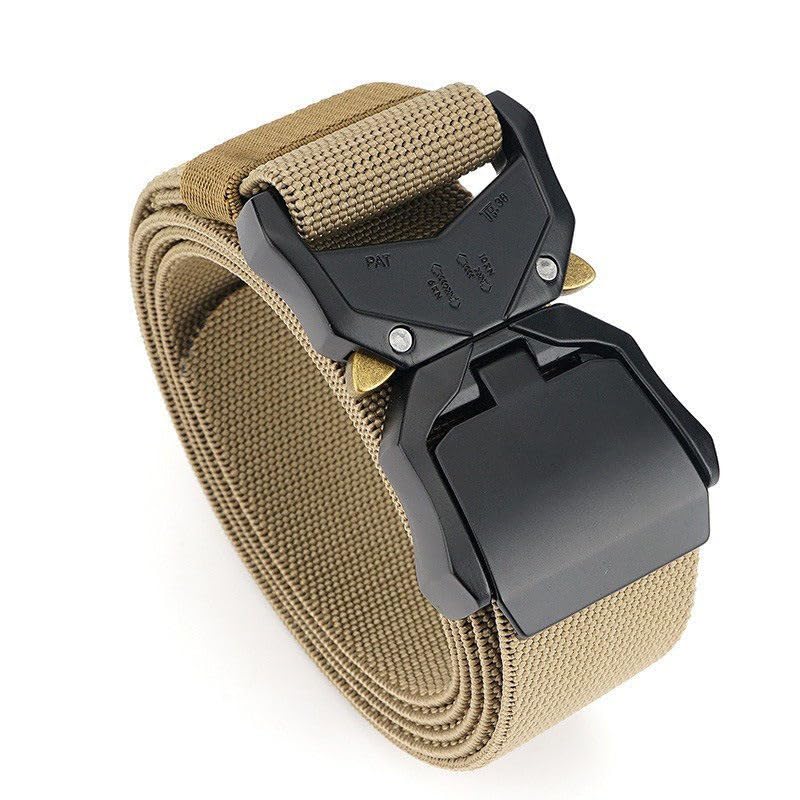 Tactical Canvas Belt with Quick-Release Buckle, Military Style, Available in Navy Blue, Khaki, Olive Green4