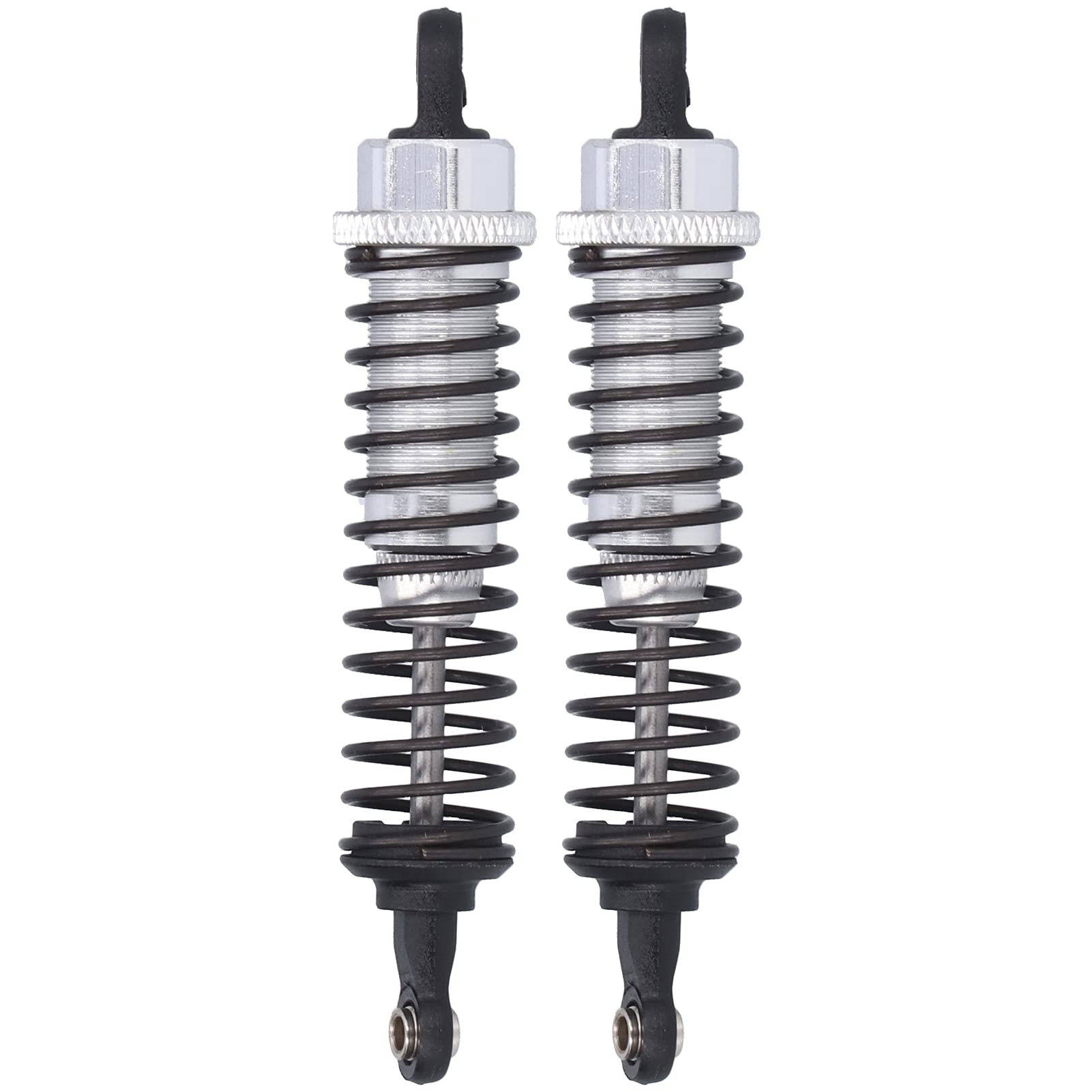 Amortisseurs RC 80MM, Amortisseurs Avant et Arrière en Aluminium, Amortisseur à Ressort, Pièce de Mise à Niveau pour RGT 136100 1/10 (Argent 68126S