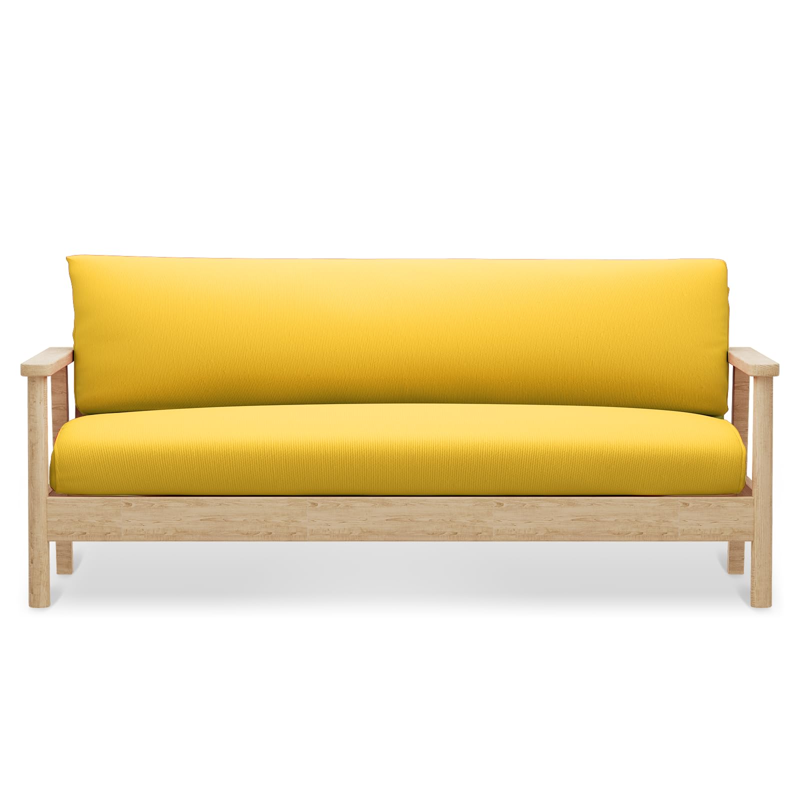 Athena Collection Full Size Futon Cover Armless Futon Cover, Stretch Sofa Slipcover Furniture Protector, Zippered Futon Cover Futon Couch Cover for Adults, Kids, Pets, Machine Washable, Sunshine