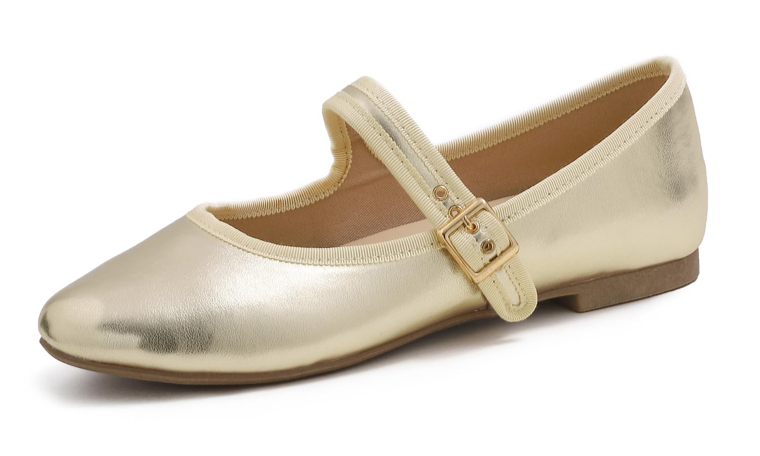 Feversole Women's Soft Breathable Belt Mary Jane Mujer Zapatillas Merceditas De Lona Mary Jane