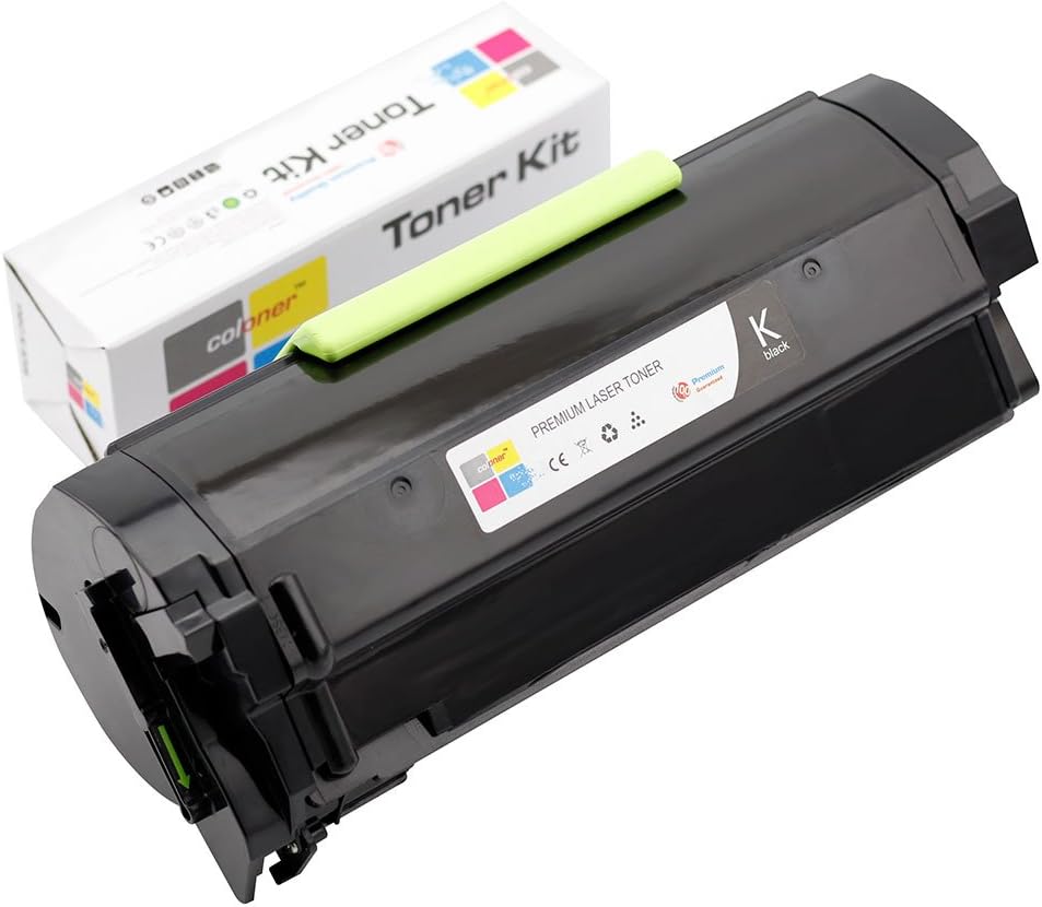 10K Pages Replacement Toner Cartridge for 60F1H00, 60F1000, MX310dn, MX410de, MX511dte, MX511dhe, MX511de, MX510de, MX610dw, MX611de, MX611dhe, MX611dte