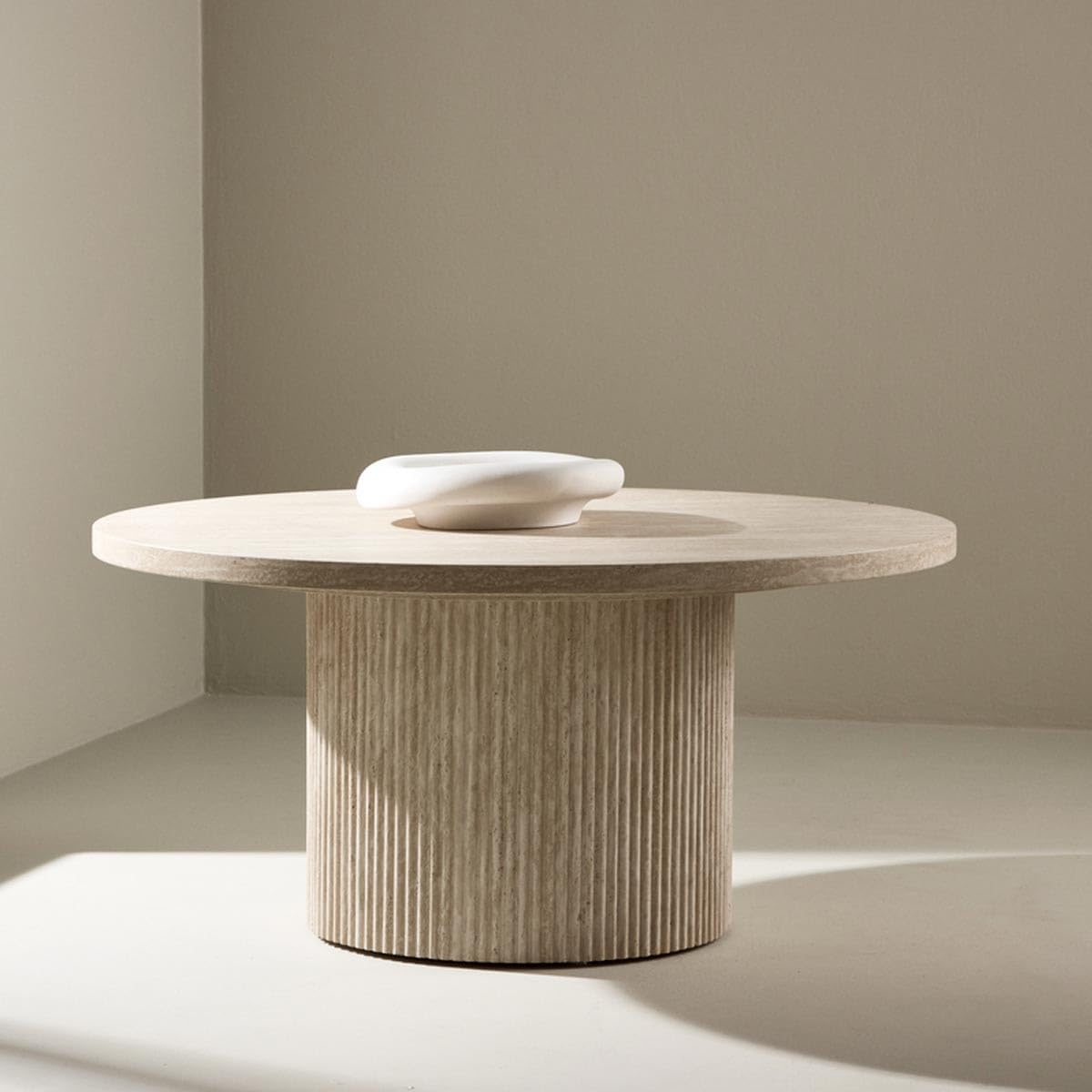 Paris Prix Table Basse Effet Travertin Haron 80cm Beige