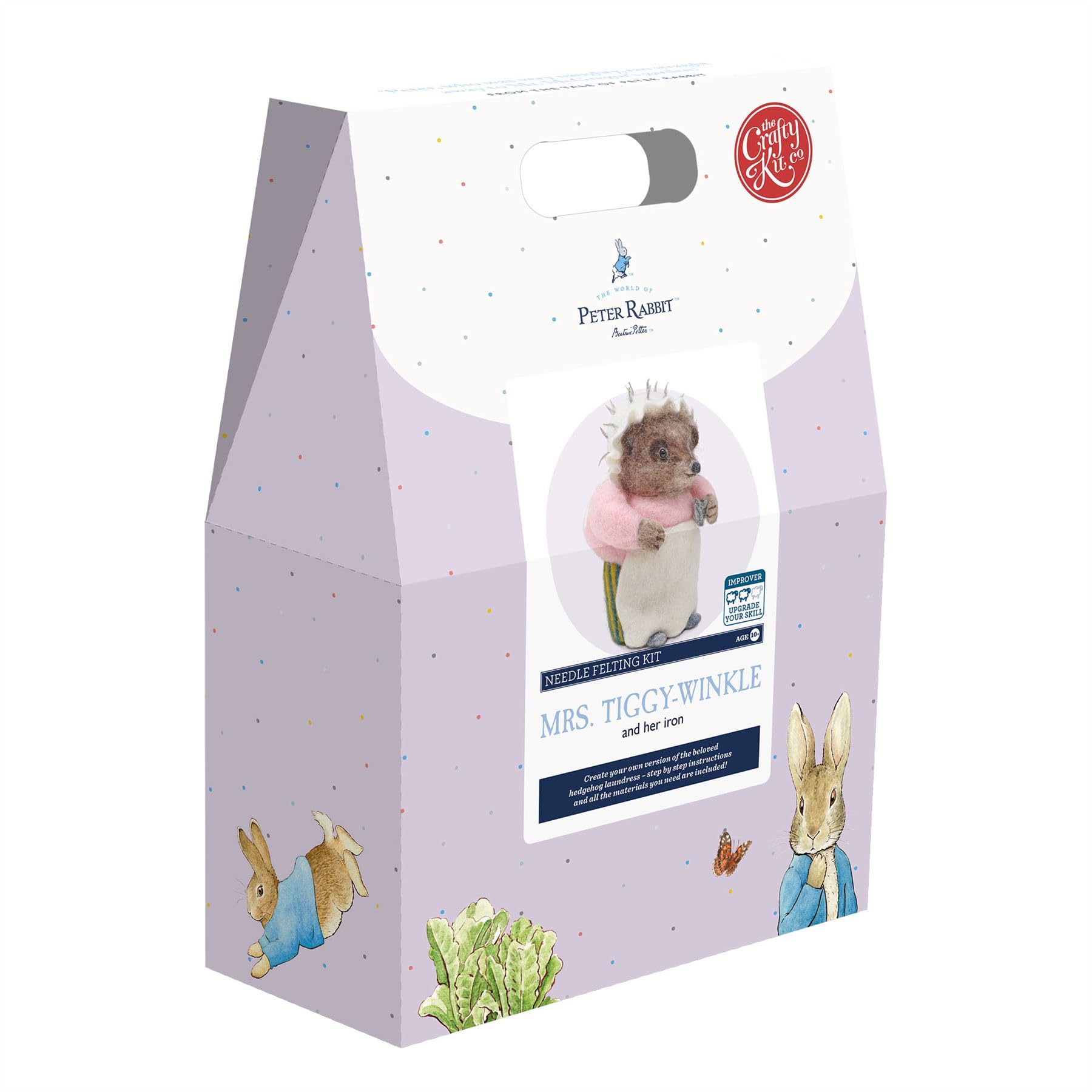 The Crafty Kit White Co Mrs Tiggy-Winkle Ironing Needle Felting Kit