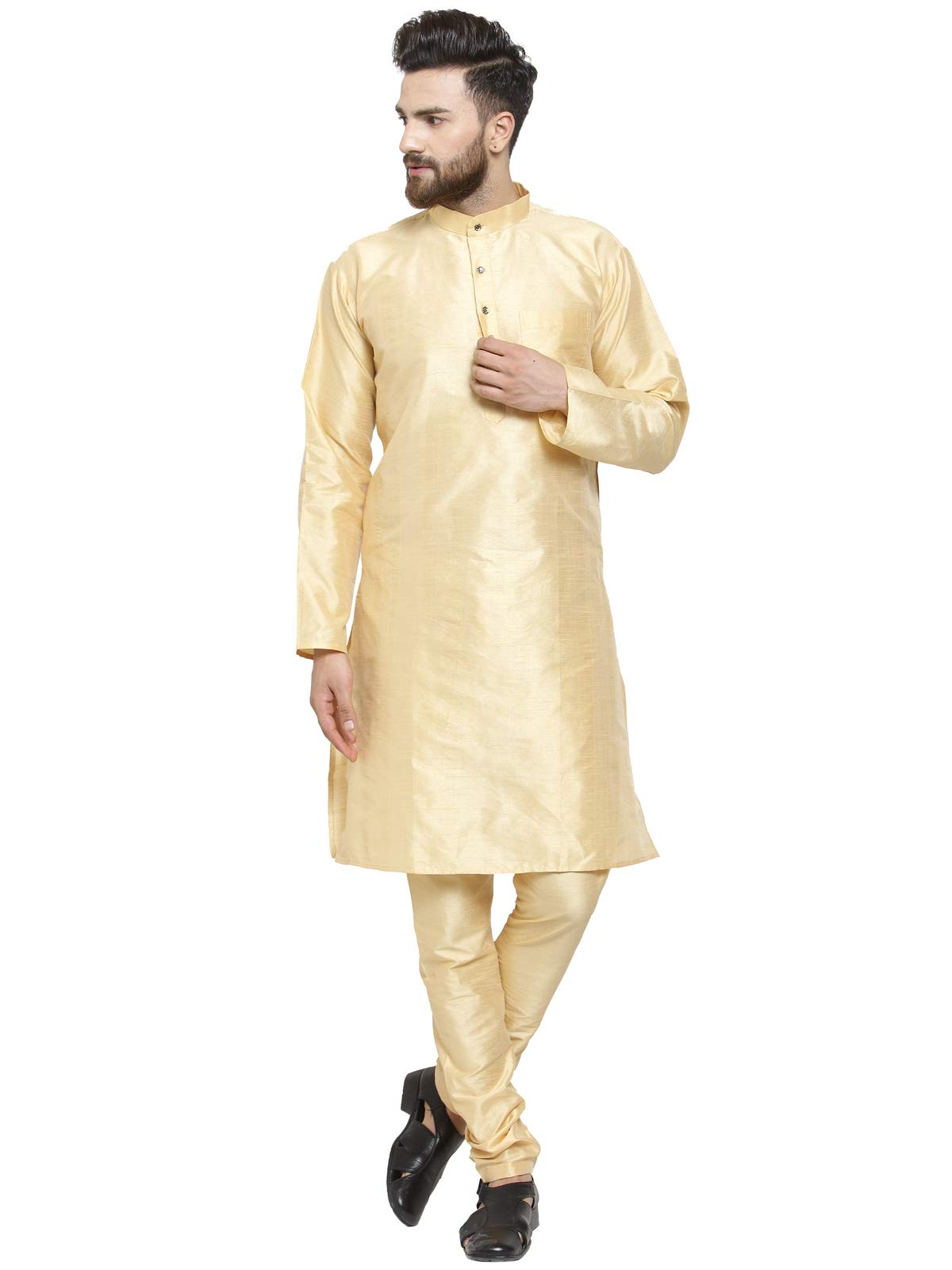 Ben Martin Men's Cotton Solid Kurta & Pant