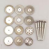 Airgoesin 12 Diamond Polishing Wheel Saw Disc Cutter + 5 HP Shank Mandrel 2.35mm